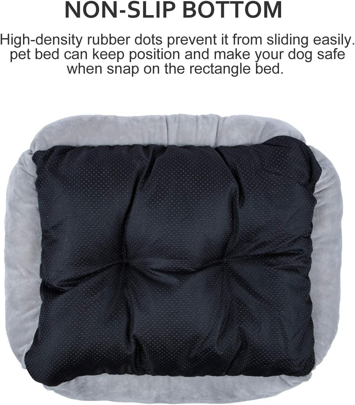Dog Beds for Large Medium and Small Dogs. Machine Washable Rectangle Pet Bed, Soft and Thickened Enough Breathable Dog Sofa Bed, Anti-Slip Bottom Puppy Beds