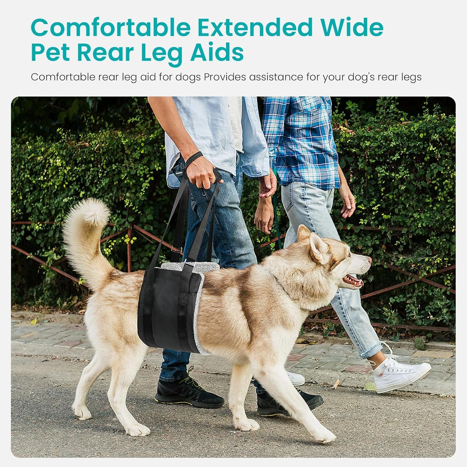 Small Dog Harness 20-140 Lbs Dog Sling for Hind Leg Support Dog Support Harness to Help Lift Hind Easy Walk Dog Harnesss Medium/Small Dogs up to 50/75/140Lbs, Grey