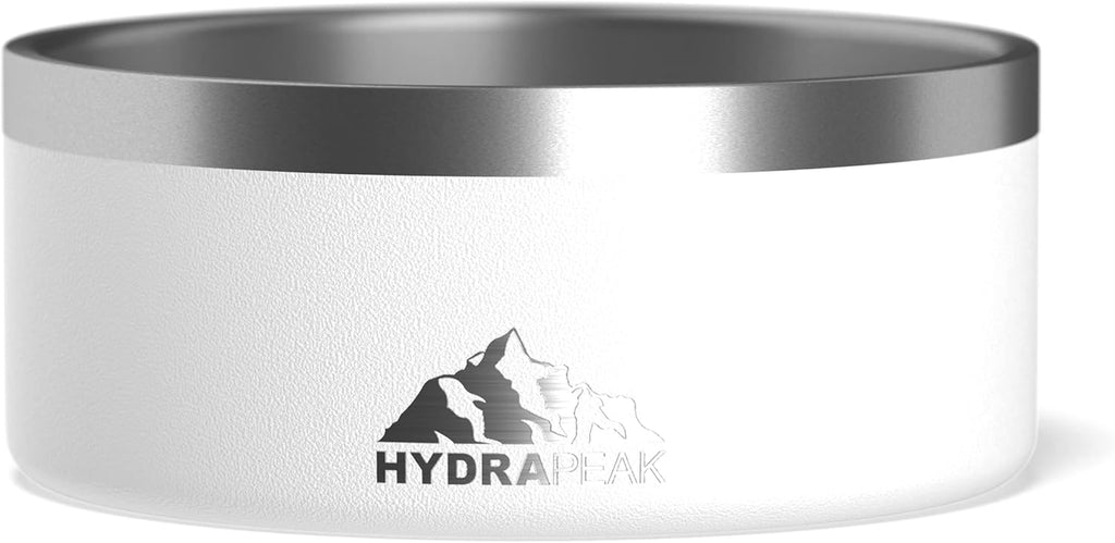 Dog Bowl; Non Slip Stainless Steel; Water and Food Dish; Large Sized and Small Dogs; 32Oz 64Oz; Multiple Sizes; 4 Cup | White